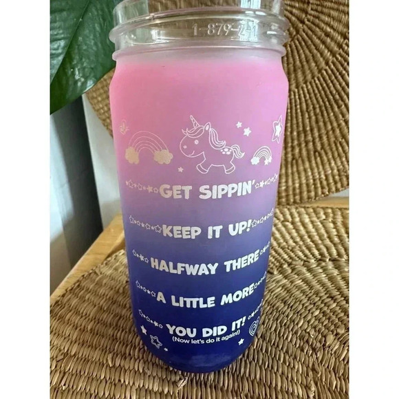 Unicorn purple ombré YOU CAN DO IT drinking cup - Picture 2 of 8